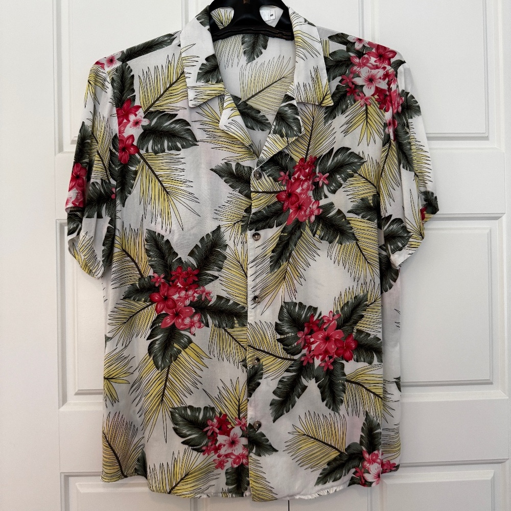 It's Luau Time! HEMIKS Vintage Hawaiian Tropical Ladies Blouse Small